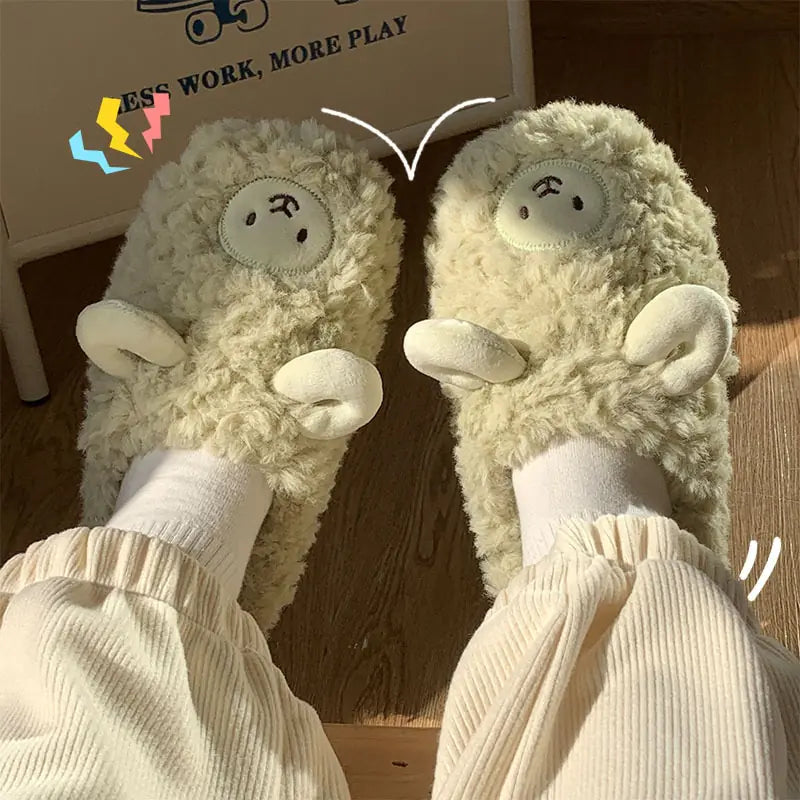 Winter Indoor Warm Lamb Slippers