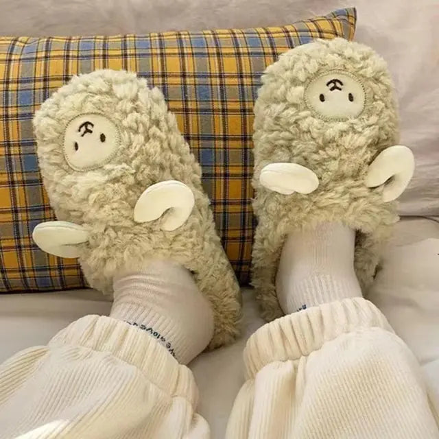 Winter Indoor Warm Lamb Slippers