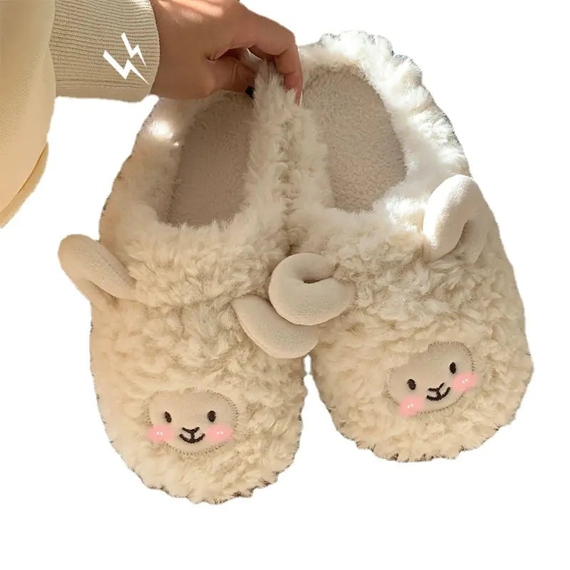 Winter Indoor Warm Lamb Slippers