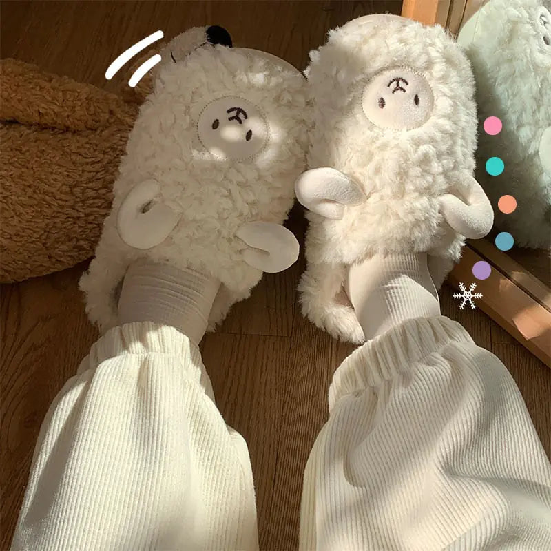 Winter Indoor Warm Lamb Slippers