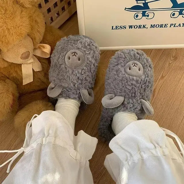 Winter Indoor Warm Lamb Slippers